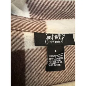 Brown and White Buffalo Plaid Button thumbnail 4