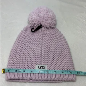 UGG‎ Chunky Crystal Pink Knit Beanie with Pom-Pom O/S thumbnail 8