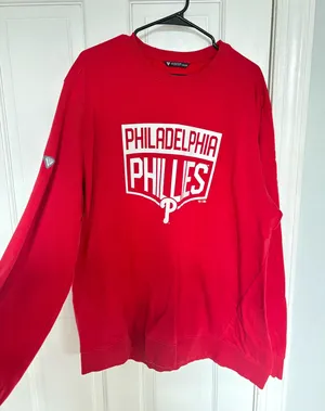 Oversized Phillies Crewneck Red Size XXL thumbnail 1