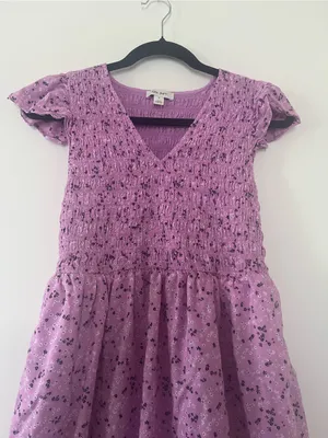ON 34th Pink Floral Smocked Maxi Dress Small Cottagecore Prairie Cotton Feminine thumbnail 3