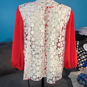 🎉4 for $20 LC Lauren Conrad Lace Back Blouse, XL thumbnail 5