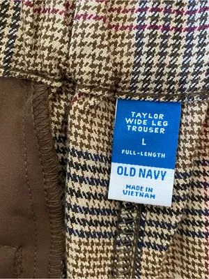 OLD NAVY Plaid Taylor Wide Leg Trousers thumbnail 6