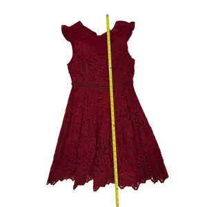 Francesca's Women's Burgundy Lace Fit & Flare Dress Size S Party Cocktail thumbnail 5