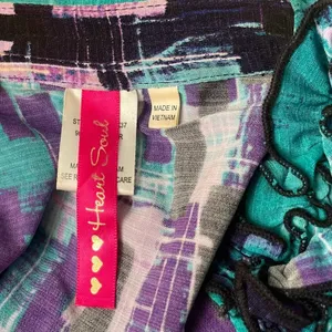 Y2K Babydoll Top Juniors Large Geometric Club Indie Sleaze Tie Back Going Out thumbnail 5