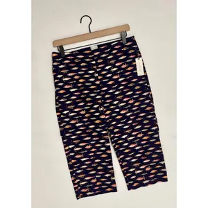 NWT!! Anthropologie MAEVE Fishing Lures Capri Pants Elastic Waist Cropped Medium thumbnail 2