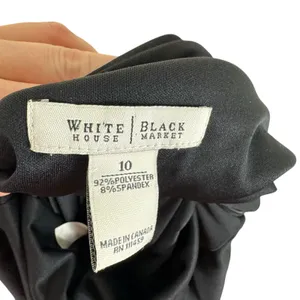 White House Black Market Black Draped Neckline Stretch Midi‎ Tank Dress Size 10 thumbnail 7