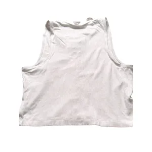 Daily Practice Anthropologie White Lace Up Ribbed Knit Crop Tank Top Womens S thumbnail 2