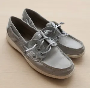 Sperry Top-Sider Bahama Boat Shoes Silver Gray Canvas Women’s Size 7.5 thumbnail 1