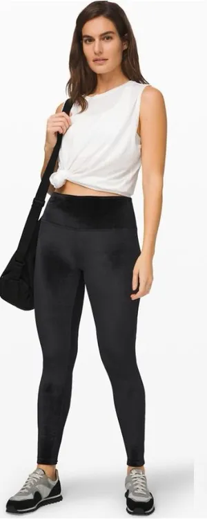 LULULEMON Wunder Lounge Black Velvet High Waisted Leggings thumbnail 1