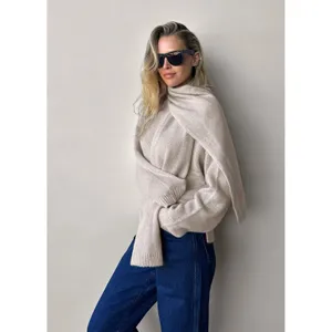 NWT Favorite Daughter THE JAMIE Cashmere Blend Sweater in Gray‎ Sz Large $378 thumbnail 3