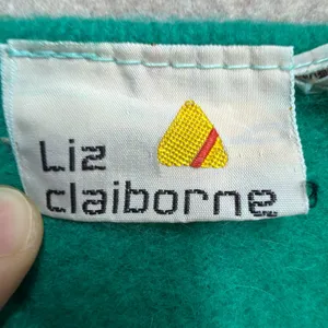 Liz Claiborne Vintage S Quiet Luxury Green Angora Wool Blend Side Button Sweater thumbnail 3