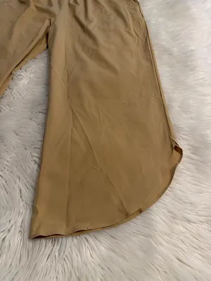 HALARA Tan High-Waist Wide Leg Pull-On Pants size L brand new inseam 24” thumbnail 7