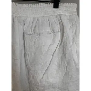 Aerie Womens XL White Cotton Gauze Smocked Waist Beach Summer Shorts Relaxed Fit thumbnail 4