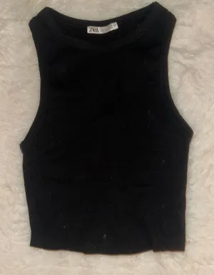 Zara Black Sleeveless Women's Top thumbnail 1