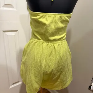 Old-navy Women's Green and Yellow Playsuit-romper thumbnail 2
