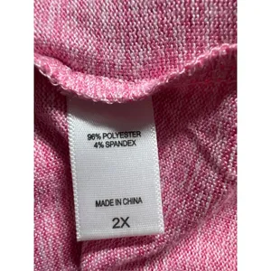 MUK LUKS Hoodie Pullover Top Keyhole Drawstring Pink Comfy Athleisure‎ 2X thumbnail 4