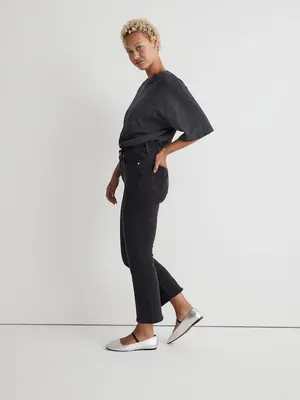 Madewell Black Curvy Kick Out Crop Jean Size 27 thumbnail 6