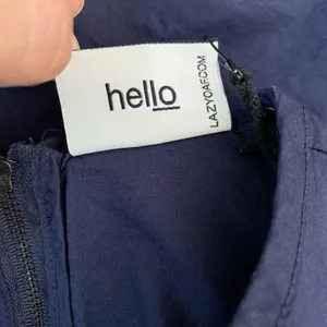 Hello Navy Fit And Flare Dress 6‎ Short Sleeve Back Zip Cottagecore Retro thumbnail 7