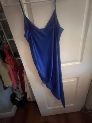 Windsor Blue asymmetrical slip dress thumbnail 4