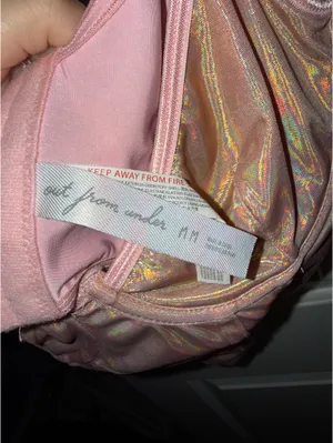 Out From Under Pink Shiny Corset Top thumbnail 3