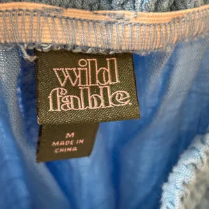 Wild Fable Blue Smocked High Rise Linen Blend Shorts Womens Size M Relaxed‎ Fit thumbnail 4