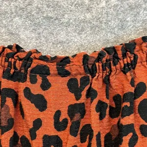 KNOX‎ ROSE Dress Size Large Smocked Elastic Waist Animal Print Rust Large Fall thumbnail 13