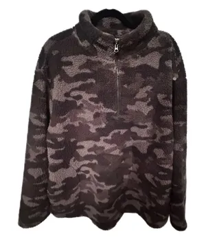Koolaburra by UGG Womens Camo Sherpa Fleece Quarter Zip Pullover Sweatshirt XL thumbnail 1