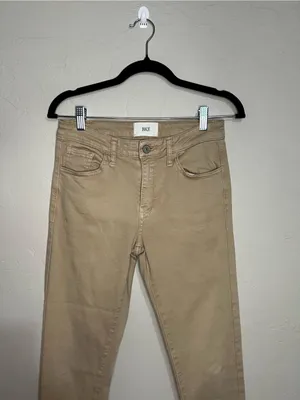 BKE Buckle Cream Skinny‎ Chino Pants Mid Rise Stretch Casual Neutral Jeans thumbnail 3