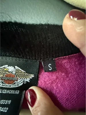 Harley-Davidson Women's Fuchsia Acrylic Sweater Size Small thumbnail 5