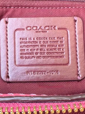 Coach 1016 Dalton 31 Wine Multi Colorblock Pebble Leather Shoulder Bag thumbnail 3