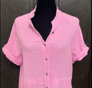 Paintcolors Oversized pink shortsleeved Tunic -Size Small thumbnail 4