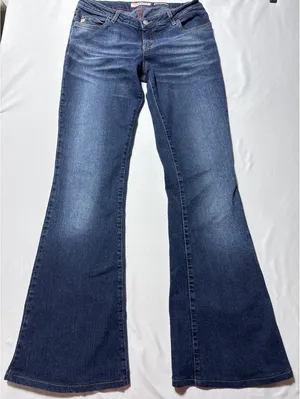 Miss Sixty Extra Low Tommy Flared Jeans - Classic Blue Denim thumbnail 1