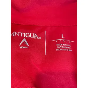 Antigua Sherpa Fleece Vest Red Womens Size L Chief Stitched Logo Full Zip thumbnail 6