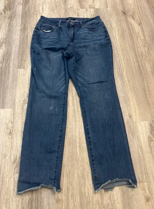 Judy Blue Boyfriend Fit Jeans Women Size 18W Medium Wash Distressed Raw Hem thumbnail 1