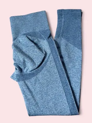 Women’s High Waisted Contour Seamless Leggings Blue Small thumbnail 1