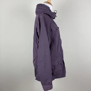 Eddie Bauer Travex Utility Windbreaker‎ Jacket Womens Medium Purple Full Zip M thumbnail 4