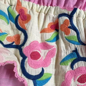 Anthropologie Plenty by Tracy Reese Embroidered Babydoll Blouse Large thumbnail 5