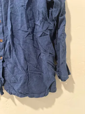 Karen Scott Navy Blue Long Sleeve Button Up thumbnail 4