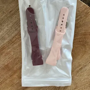 Light pink and red wine bands (2 bands total) for Fitbit Charge 3 or 4: size S thumbnail 2