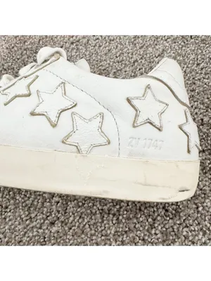 Zadig Voltaire Sneakers Size 7‎ EU 38 White Leather Distressed Star Alternative thumbnail 10