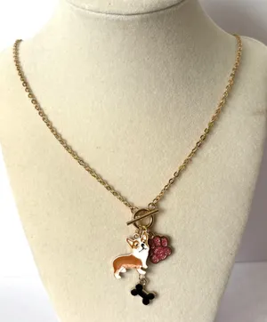 Corgi Necklace (937) Gold thumbnail 2