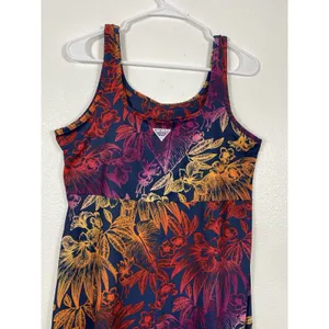 Columbia Freezer III Dress Womens SizeM PFG Tropical Floral Tank Sundress Empire thumbnail 6