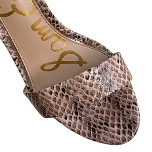 Like New Sam Edelman Leather Yaro Heeled Sandals Snakeskin Size 7.5 thumbnail 4
