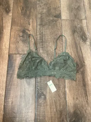 Aerie Green Rebel Lace Triangle Bralette thumbnail 9