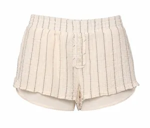 Zara Cream Striped Women's Shorts Size: XS thumbnail 1