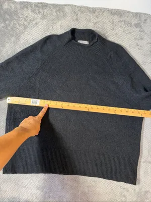 J.Crew Women’s Large Black Merino Wool Alpaca Blend Raglan Mock Neck Sweater thumbnail 4