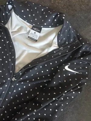 Nike Black Polka Dot Dri-Fit Half-Zip Pullover Medium thumbnail 3