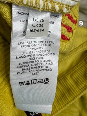 BDG Urban Outfitters Corduroy Mom Pants Womens 26 Mustard Yellow High Rise Y2K thumbnail 8