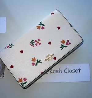 Coach Anna Foldover Clutch Crossbody With Heart Petal Print thumbnail 4