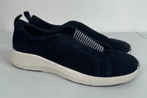 Lands’ End Blue Suede‎ Slip On Shoes Size 10 thumbnail 1